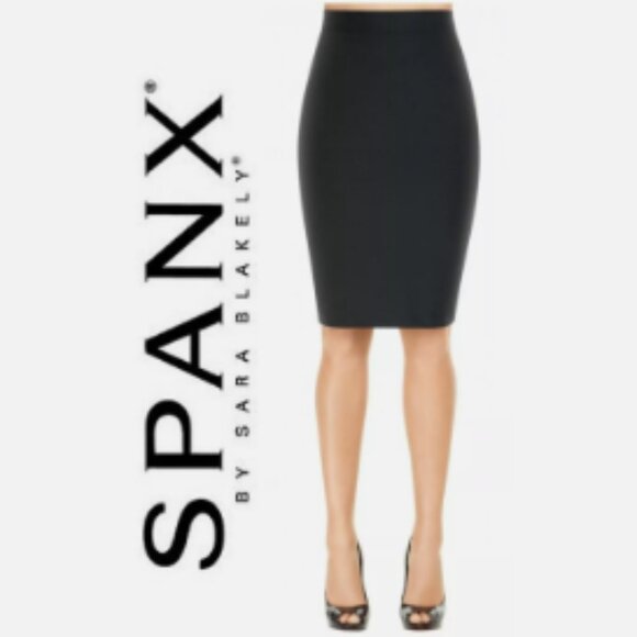 *NEW* Spanx Star Power Dress to Slimpress Skirt Size 8 Black Slimming - NWT - Picture 1 of 15